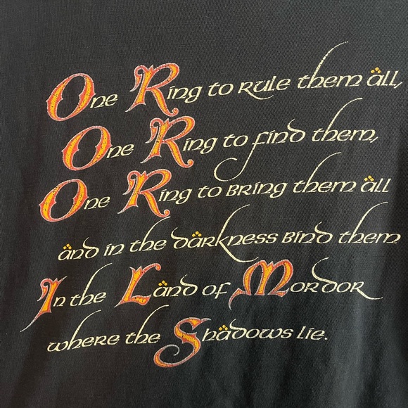 vintage lord of the rings film crew verses tee 🔥 💍 - Picture 6 of 11